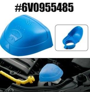 6V0955485 Capa do tanque de líquido do limpador de pára-brisas do carro de plástico azul para Audi VW SKODA